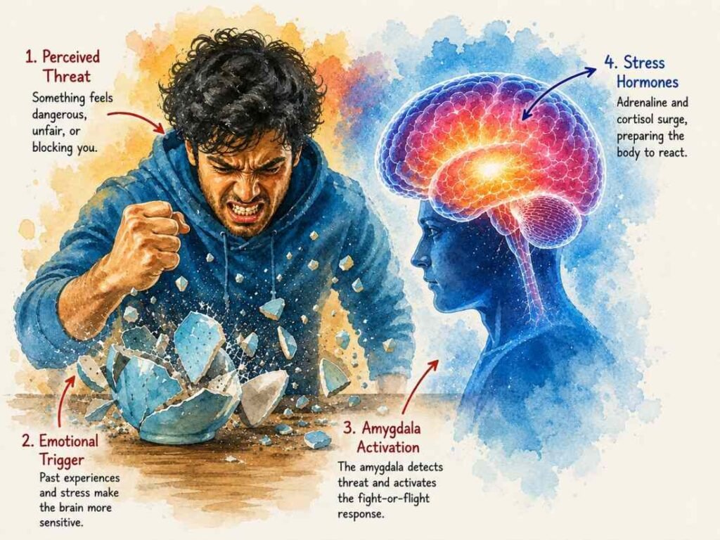 Why the Brain Produces Anger in the First Place