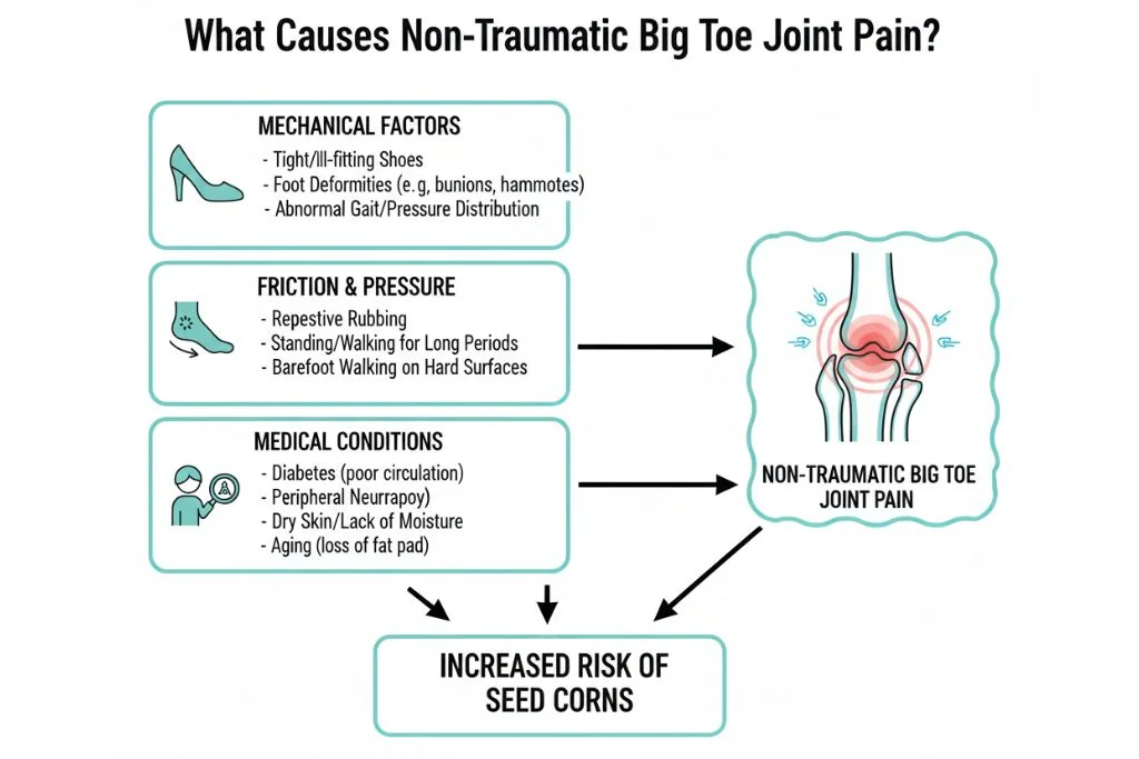 Causes Non-Traumatic Big Toe Joint Pain