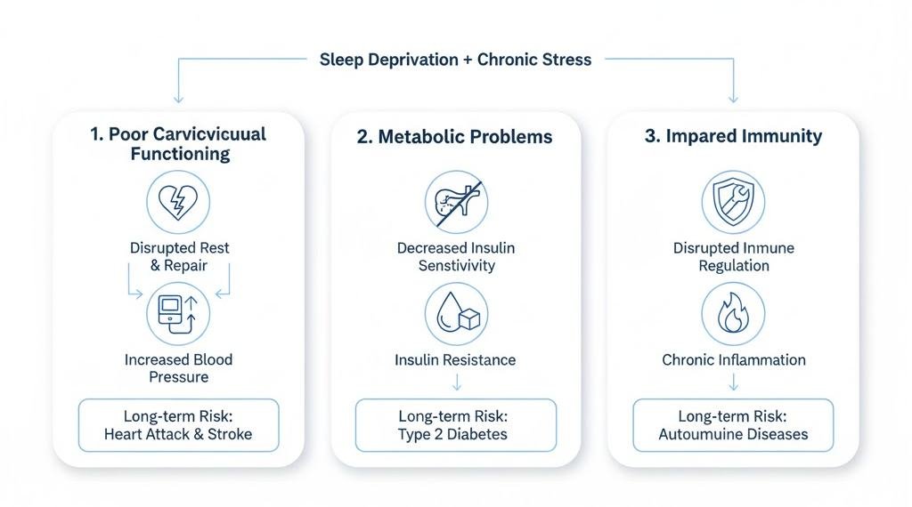 Health Consequences of Dysregulated Sleep and Stress Patterns