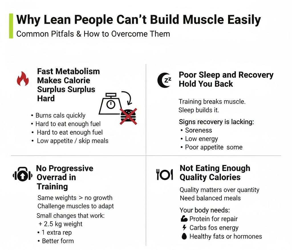 Why Lean People Can’t Build Muscle Easily