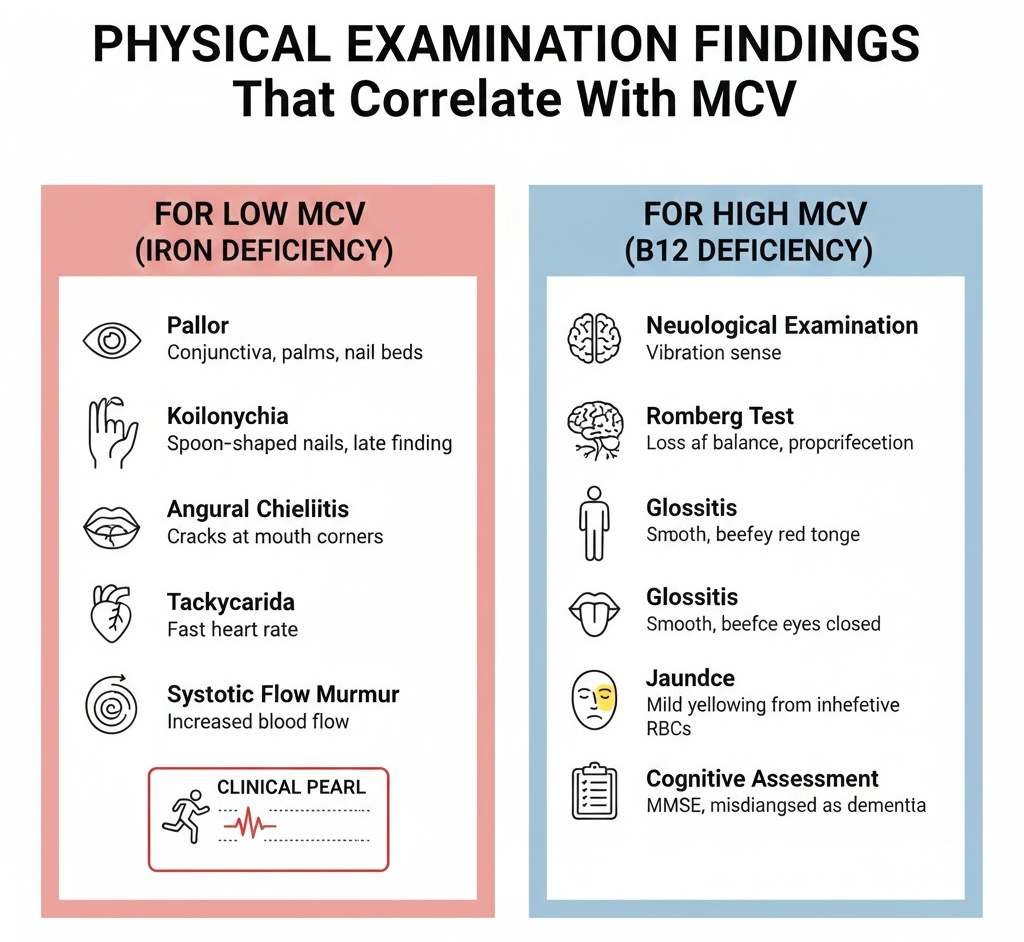 My Physical Examination Findings That Correlate With MCV