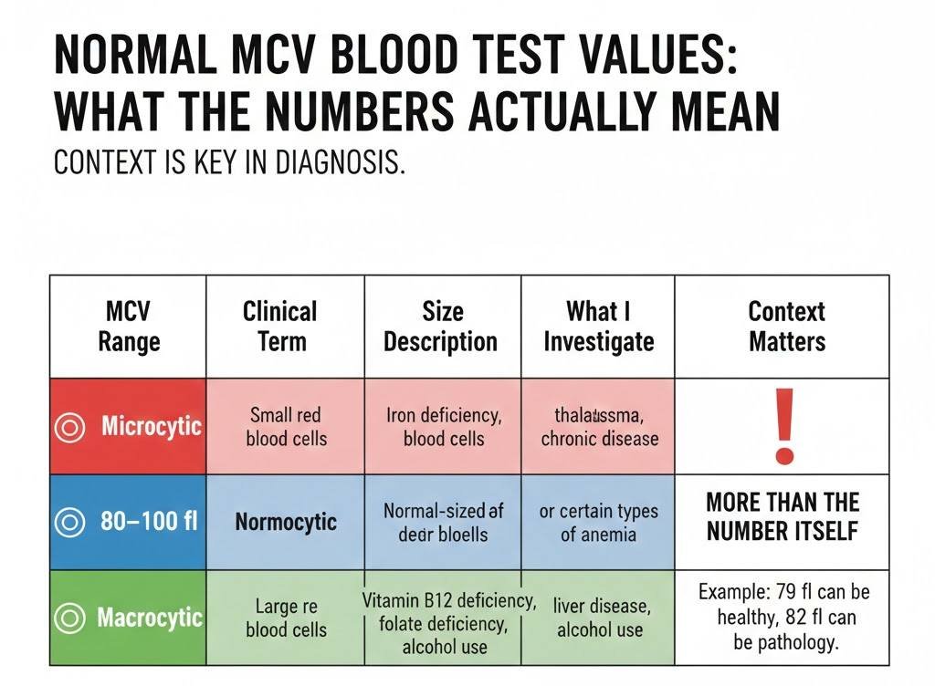 Normal MCV Blood Test Values