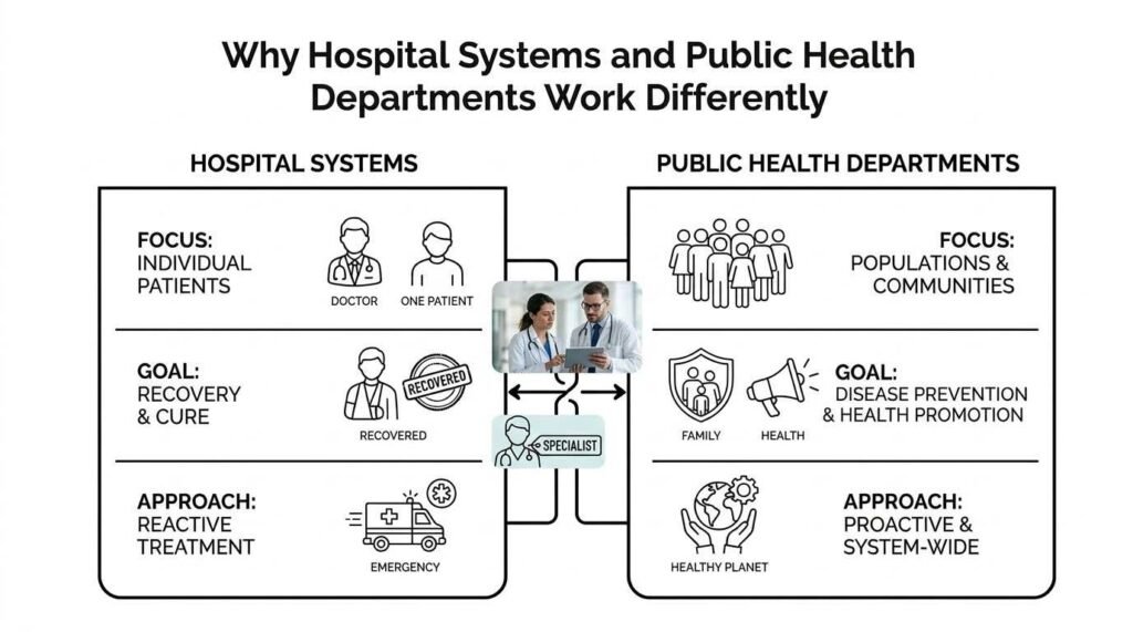 Fundamental Difference: Individual Care vs. Population Health