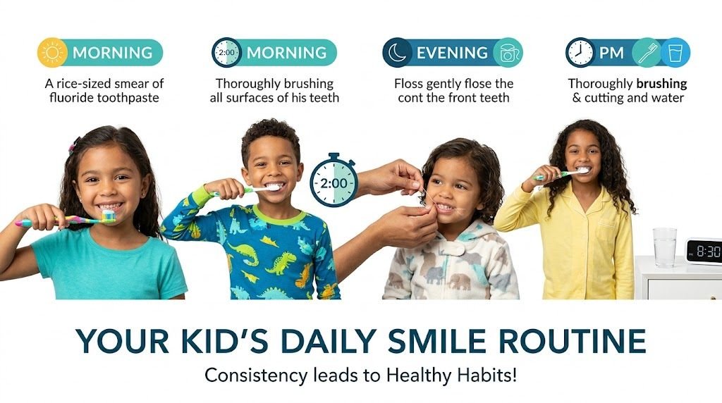 Recommended Daily Brushing Routine for Kids