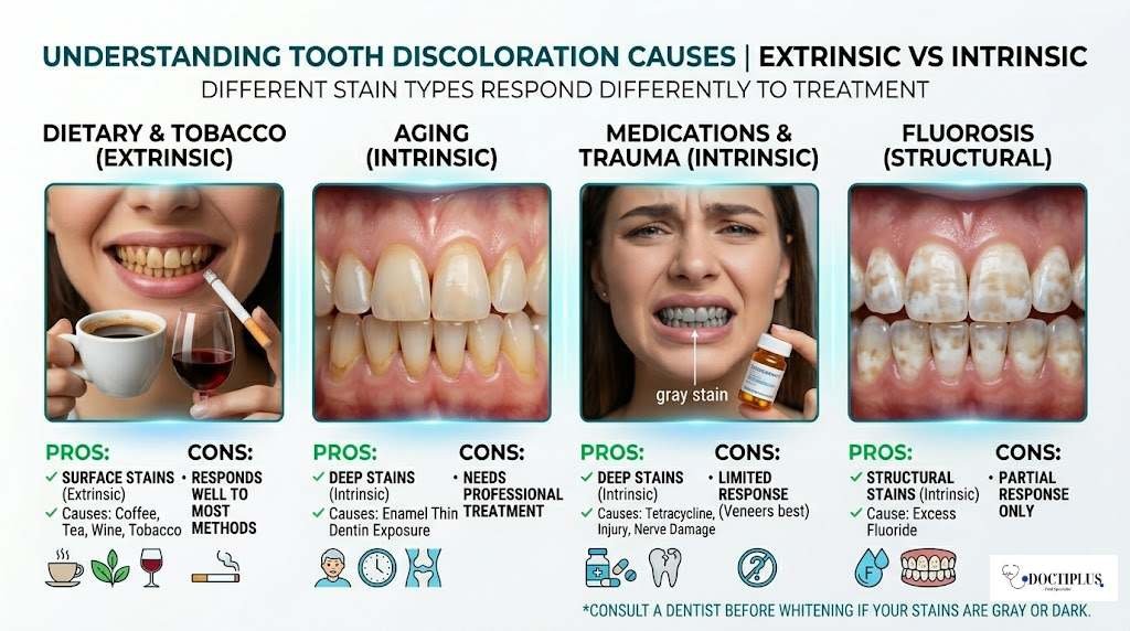 Understanding the Causes of Tooth Discoloration Before You Whiten