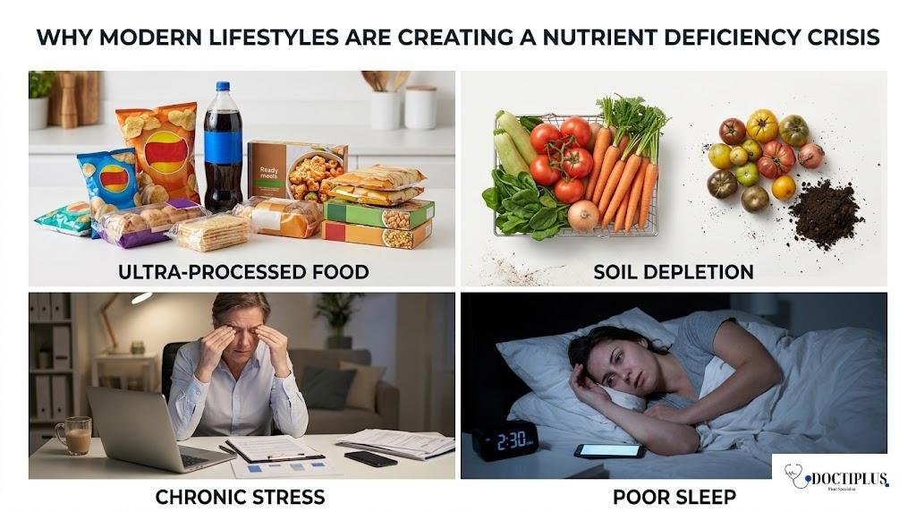 Why Modern Lifestyles Are Creating a Nutrient Deficiency Crisis