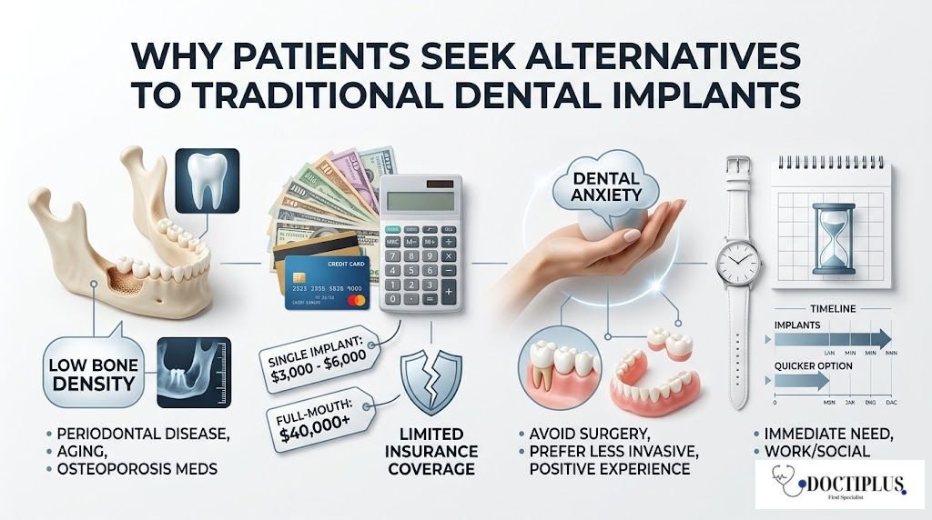 Why Patients Seek Alternatives to Traditional Dental Implants
