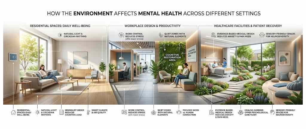 How the Environment Affects Mental Health Across Different Settings