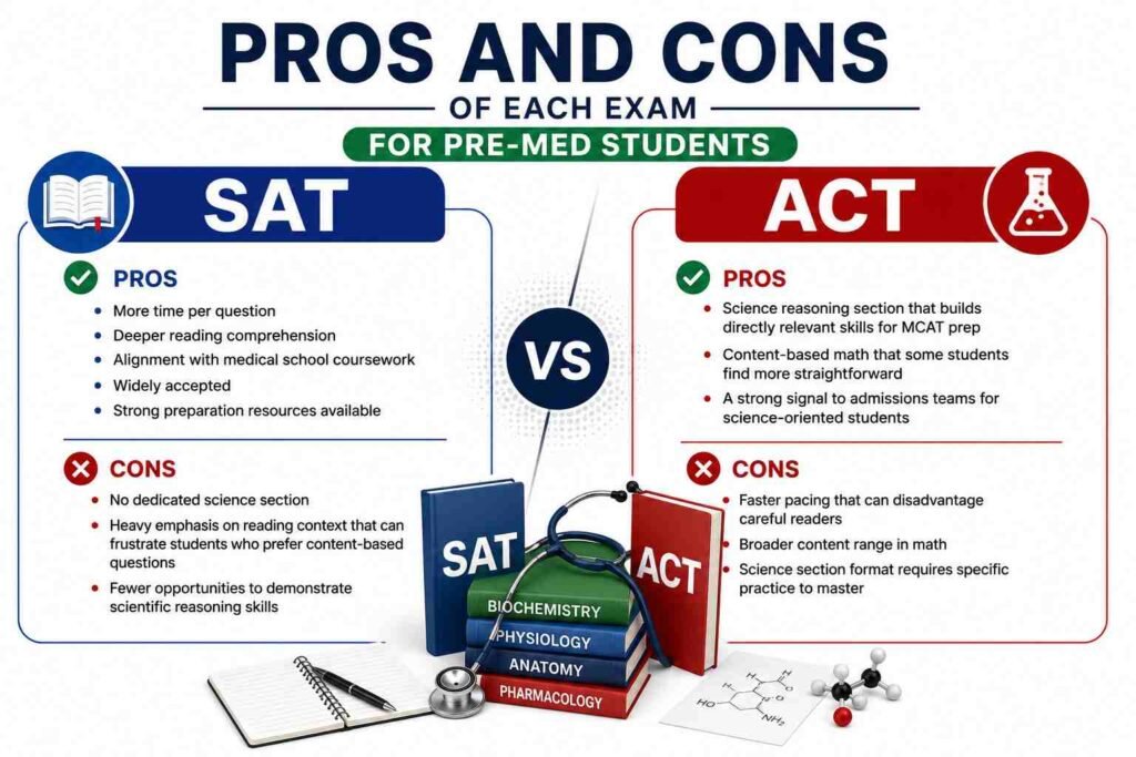 Pros and Cons of Each Exam for Pre-Med Students