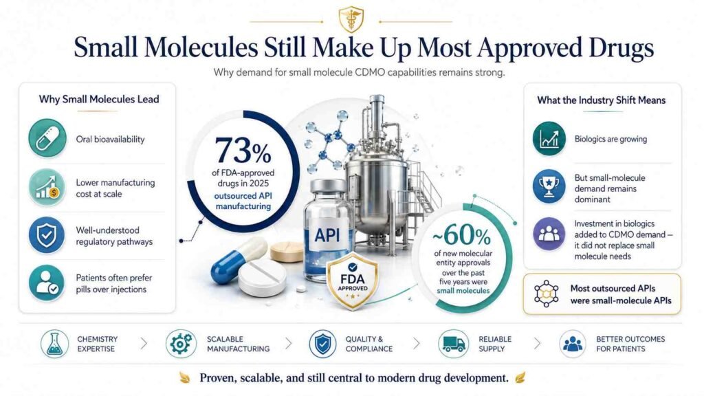 Small Molecules Still Make Up Most Approved Drugs