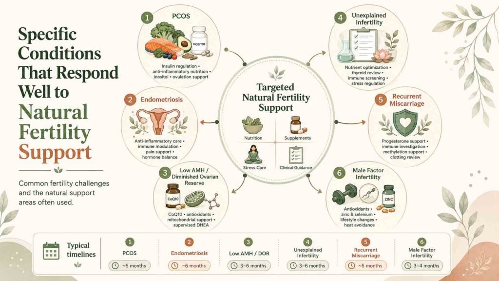 Specific Conditions That Respond Well to Natural Fertility Support