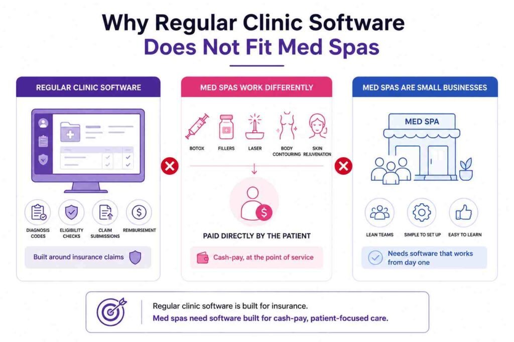 Why Regular Clinic Software Does Not Fit Med Spas