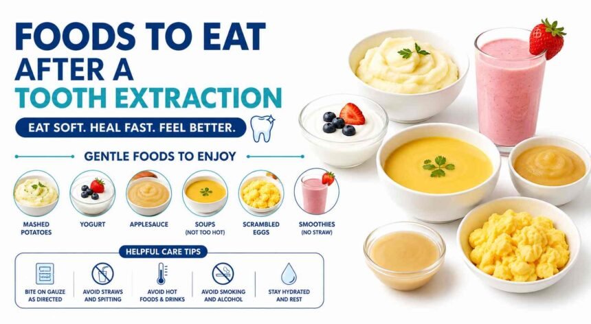 Foods to Eat After a Tooth Extraction with Helpful Care Tips