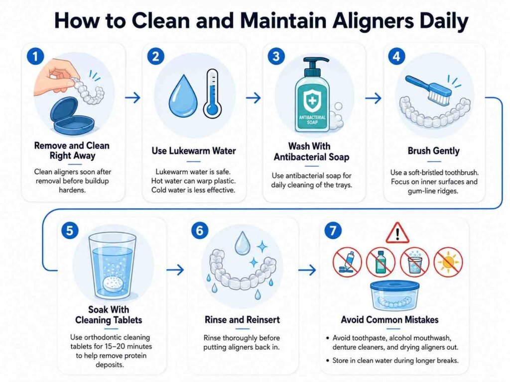 How to Clean and Maintain Aligners Daily