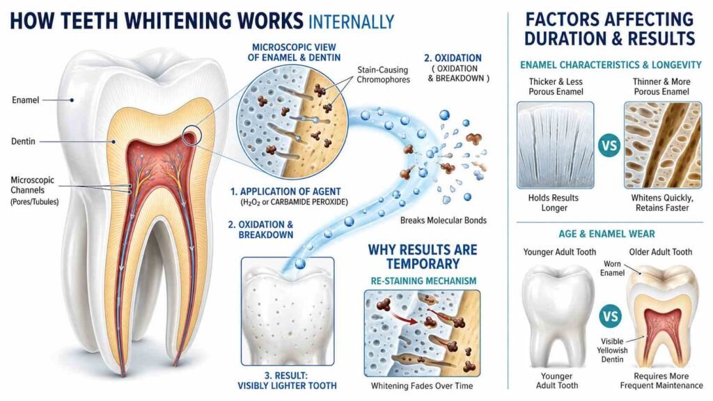 What Teeth Whitening Actually Does Inside Your Tooth