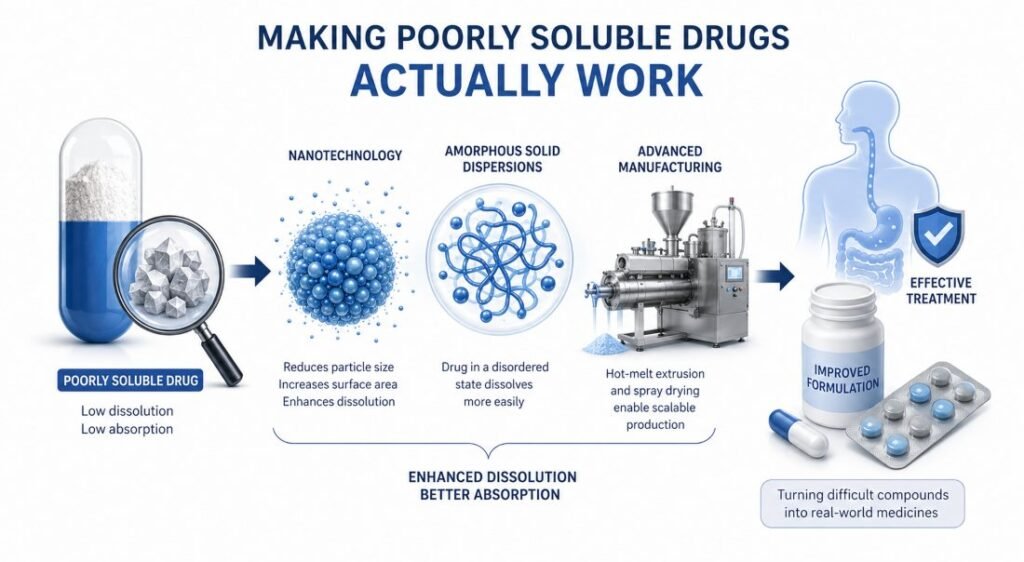 Making Poorly Soluble Drugs Actually Work