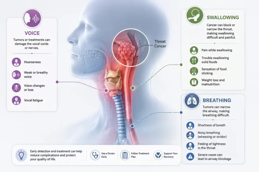 How Throat Cancer Can Affect Your Voice and Swallowing and Breathing