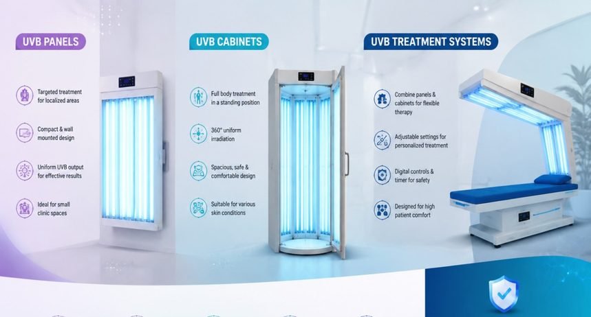 UVB Phototherapy Equipment For Dermatology Clinics_ Panels, Cabinets And Treatment Systems