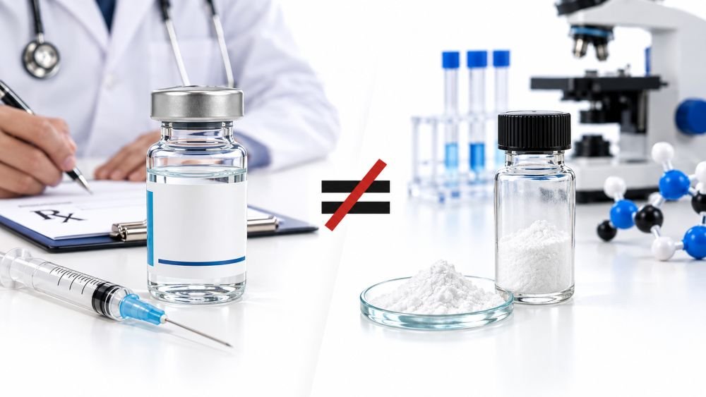Research Peptides And Approved Drugs Are Not The Same Thing